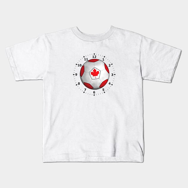 canada flag football Kids T-Shirt by persa